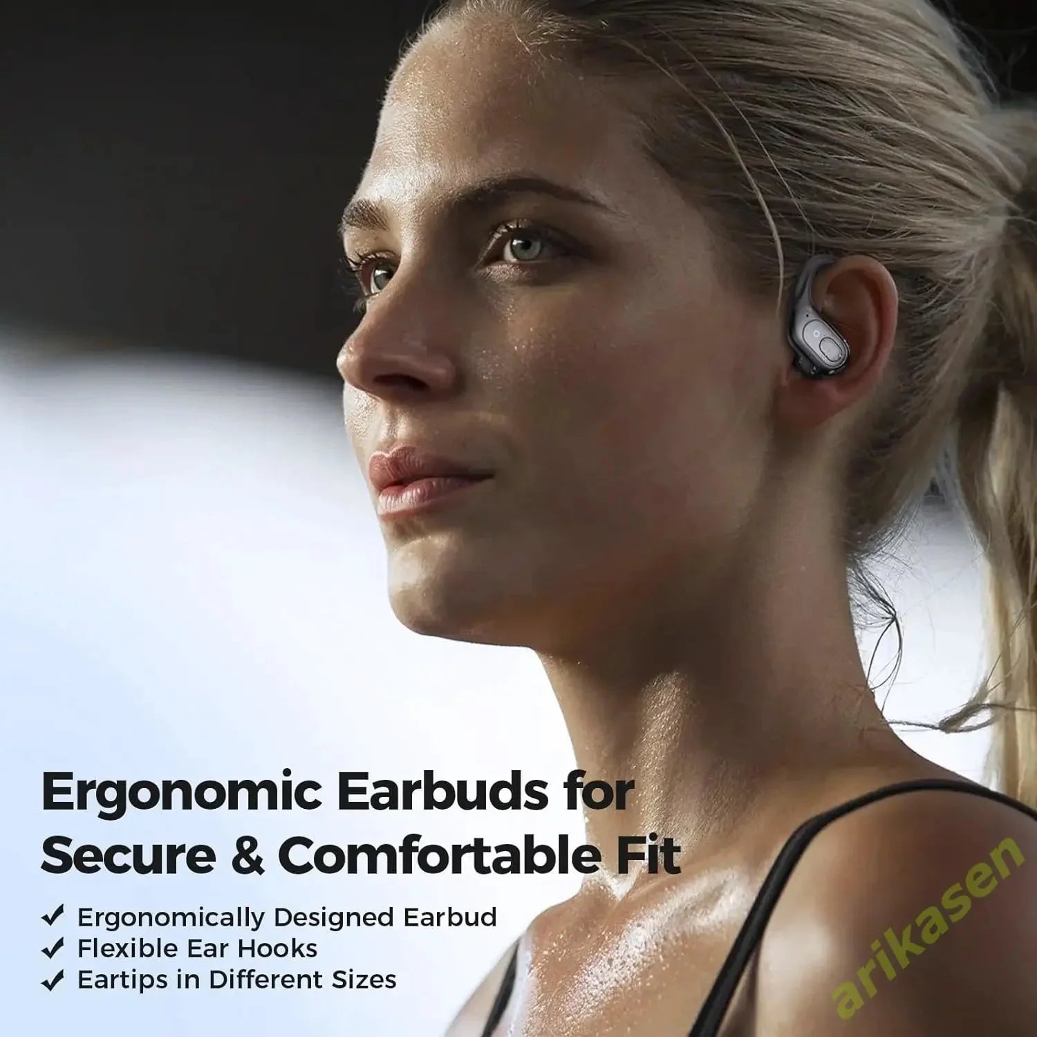 Auriculares inalámbricos con Bluetooth 5,3, cascos deportivos con 75H de tiempo de reproducción, IPX7, resistentes al agua, pantalla LED, graves profundos