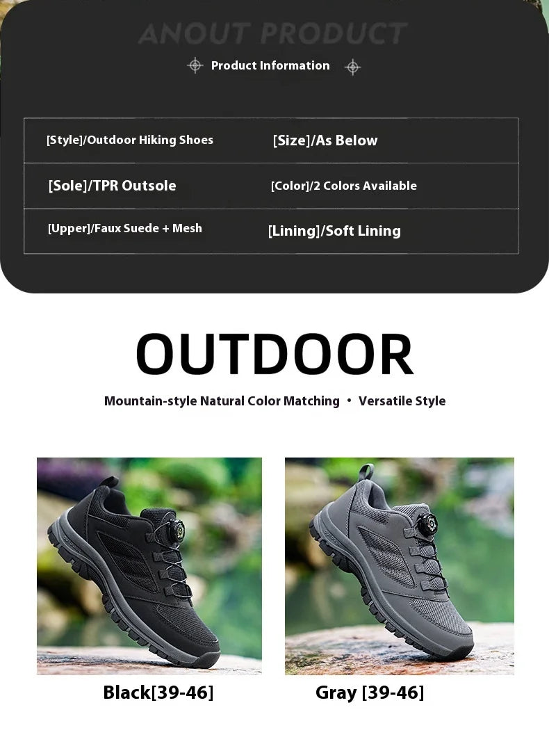 Zapatillas Deportivas Hombre con Hebilla Giratoria - Senderismo 39-48