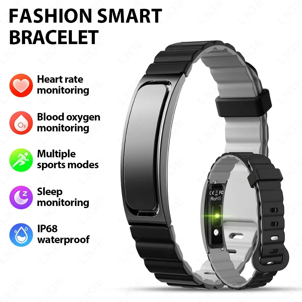 Pulsera inteligente con monitor cardíaco y seguimiento de sueño