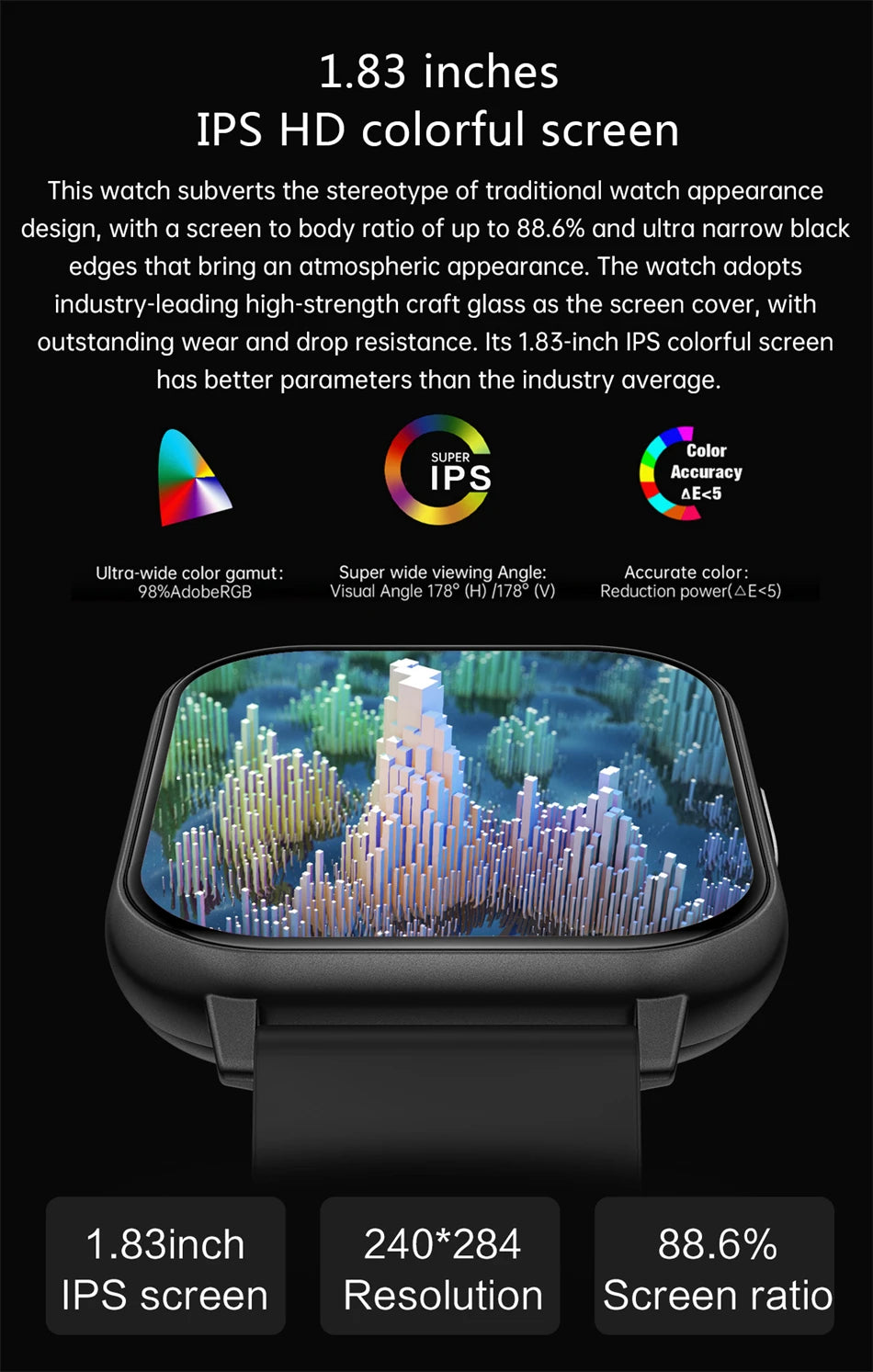 Reloj Inteligente Pantalla Táctil Esfera Personalizable