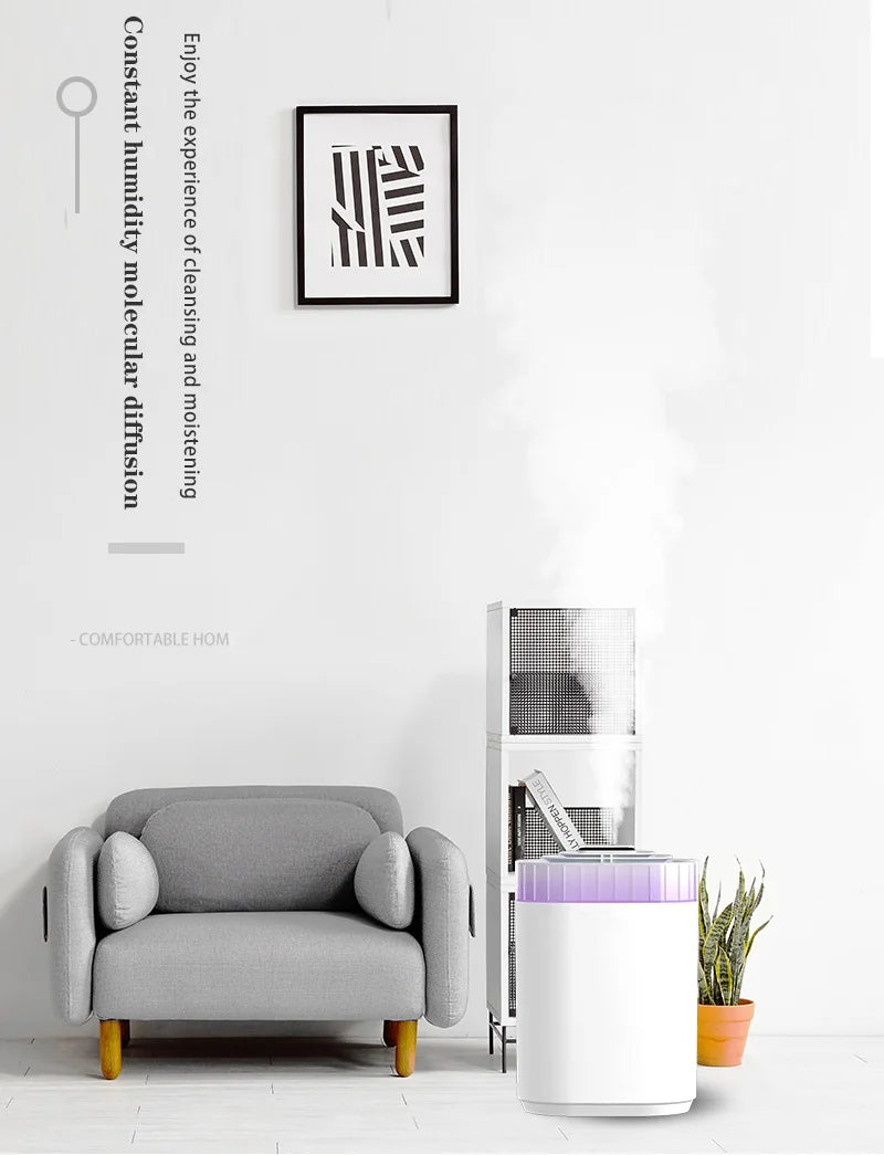 Humidificador Ultrasónico de 3L con Luz Nocturna