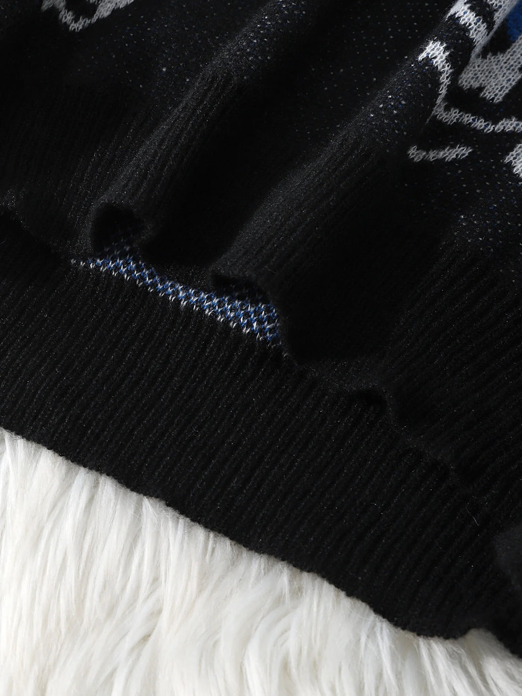 Suéter de Punto Jacquard Dragon Roar, Cuello Redondo para Hombre