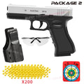 Pistola de juguete totalmente negra G18, pistola suave de espuma de carga manual CS, juego de tiro al aire libre, pistola de aire para adultos, pistola de juguete