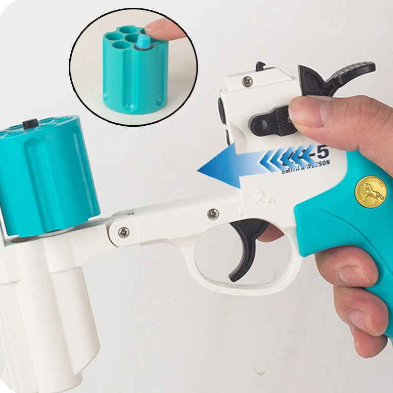 Juguete de exterior, pistola de balas de espuma EVA suave, pistola de juguete manual de espuma suave, juego de tiro deportivo, juguetes interactivos para niños y adultos, regalo.