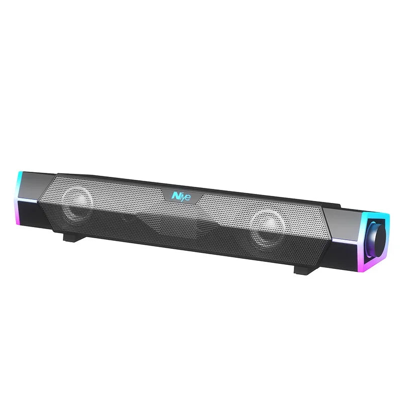 Barra de Sonido Bluetooth 5.0 para PC con Subwoofer y Luces RGB