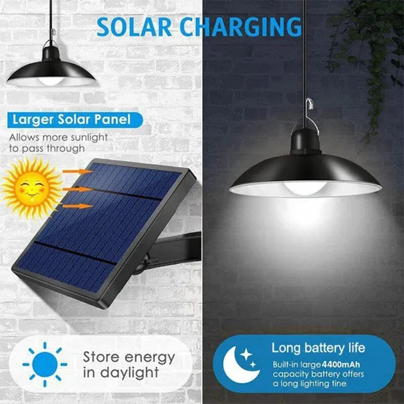 Lámpara Colgante Solar de Araña Doble Cabezal