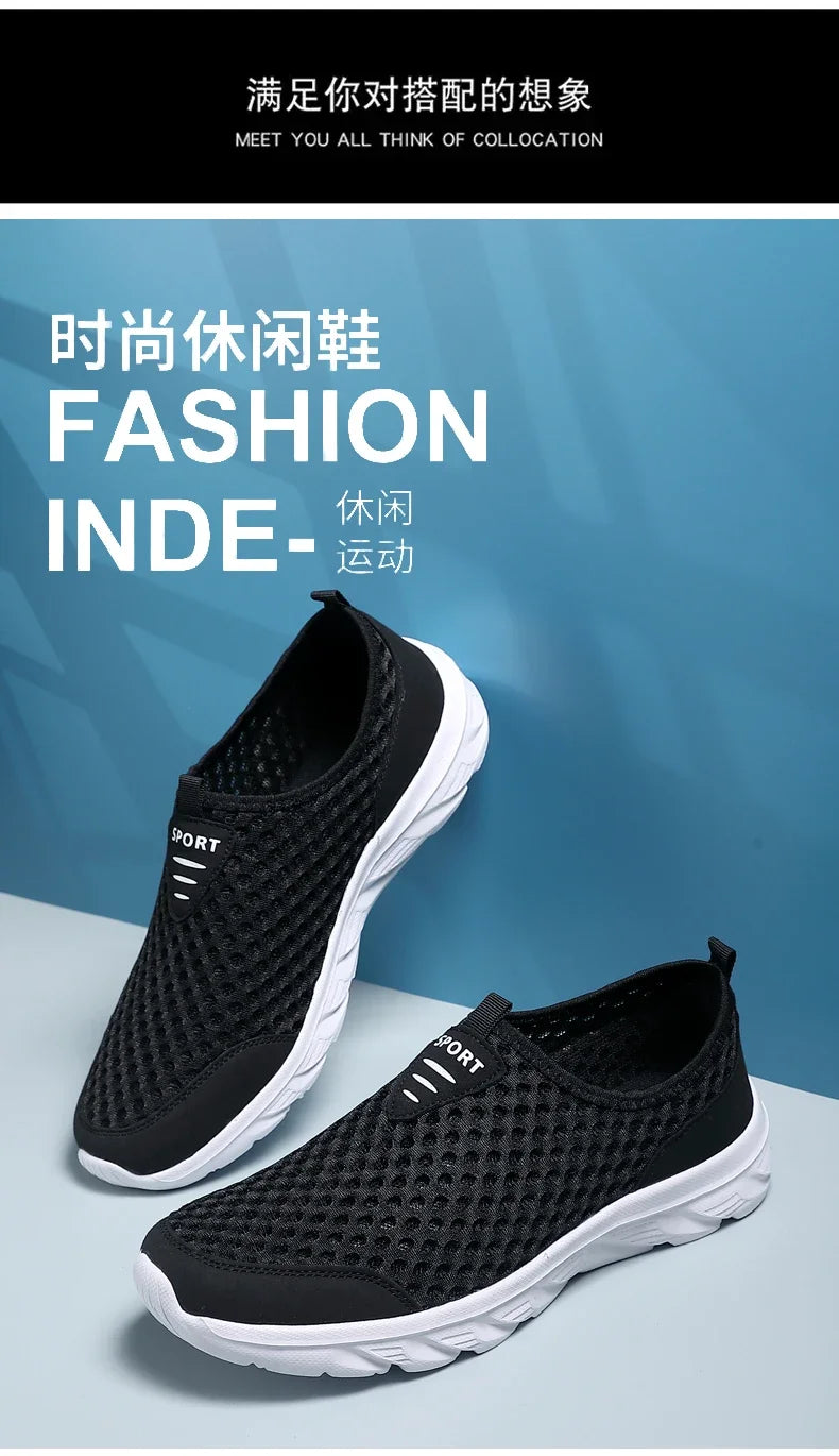 YRZL, zapatos informales ligeros para hombre, zapatillas informales transpirables sin cordones para hombre, zapatos planos antideslizantes para caminar al aire libre, talla 39-46