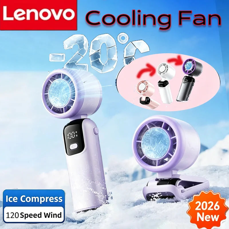 Ventilador Portátil con Enfriamiento por Hielo y 120 Velocidades