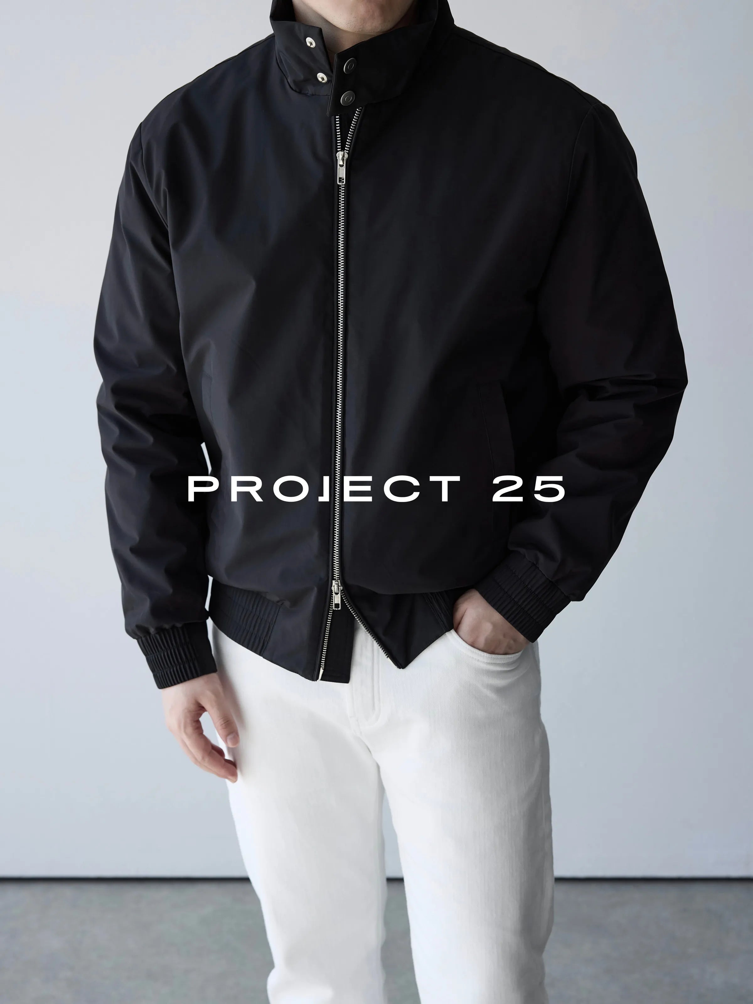 Chaqueta Acolchada con Cuello Alto para Hombre | Cortavientos Impermeable