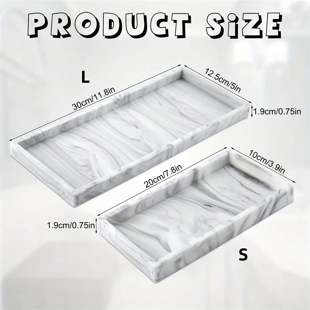 1 paquete de bandeja de baño, bandeja de joyería de silicona suave, tocador, bandeja decorativa para baño, organizador adecuado para tocador