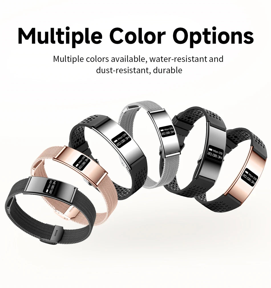Pulsera Inteligente Deportiva Resistente al Agua IPX8 con Monitor de Salud