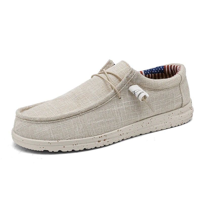 Zapatos informales de marca para hombre, zapatos de lona vaqueros a la moda, zapatos planos transpirables para caminar para hombre, zapatos ligeros de talla grande para exteriores, mocasines