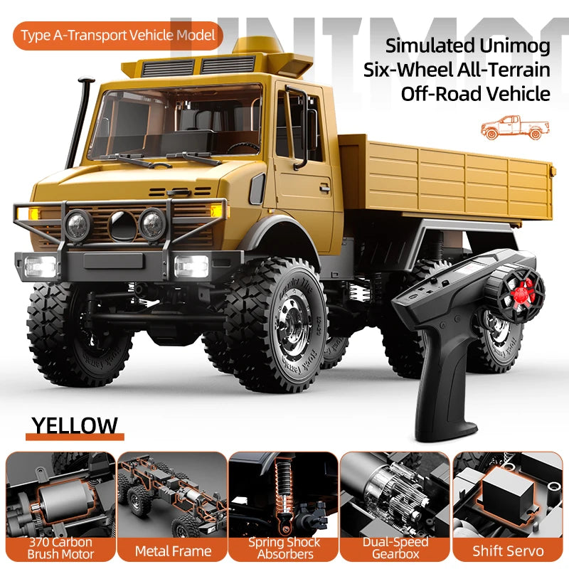 C8823 6WD RC coche 1/18 todoterreno vehículo de Control remoto 2,4G alta velocidad escalada transporte rescate oruga modelo juguetes para niños