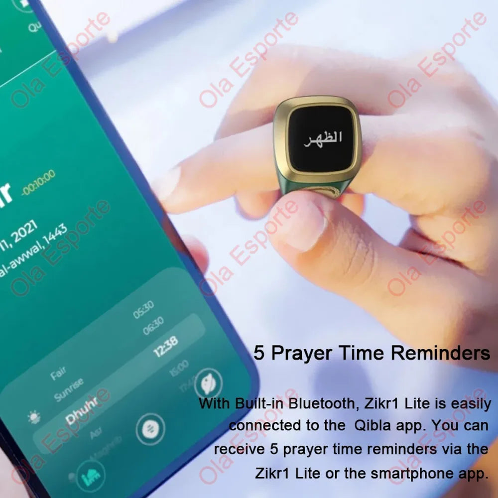 Qibla Smart Zikr Ring Contador Digital Tasbih