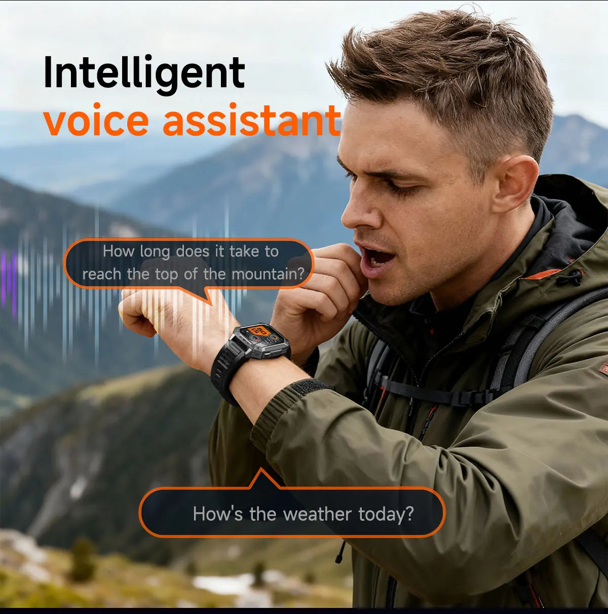 Reloj Inteligente AMOLED con GPS y Bluetooth Hombre