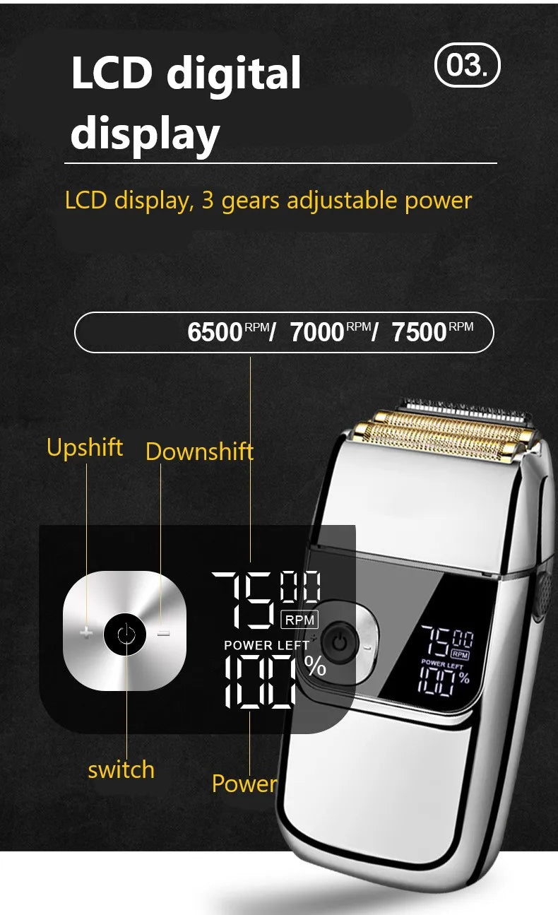 Cortadora de Pelo Recargable por USB para Hombre, Modelos KM-5027, KM-2028