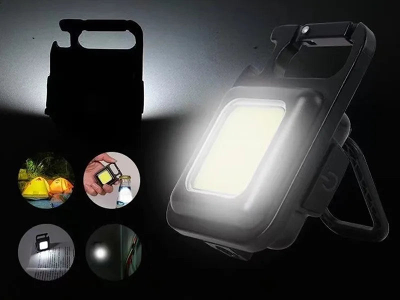 Mini Linterna LED 1500LM Recargable USB Llavero Soporte Magnético