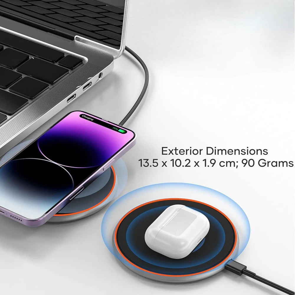 Base de Carga Inalámbrica Rápida para iPhone 17 Pro Max/17 Pro 16 15 14 13 12, AirPods Pro 4/3, Estación de Carga Rápida para Samsung S25