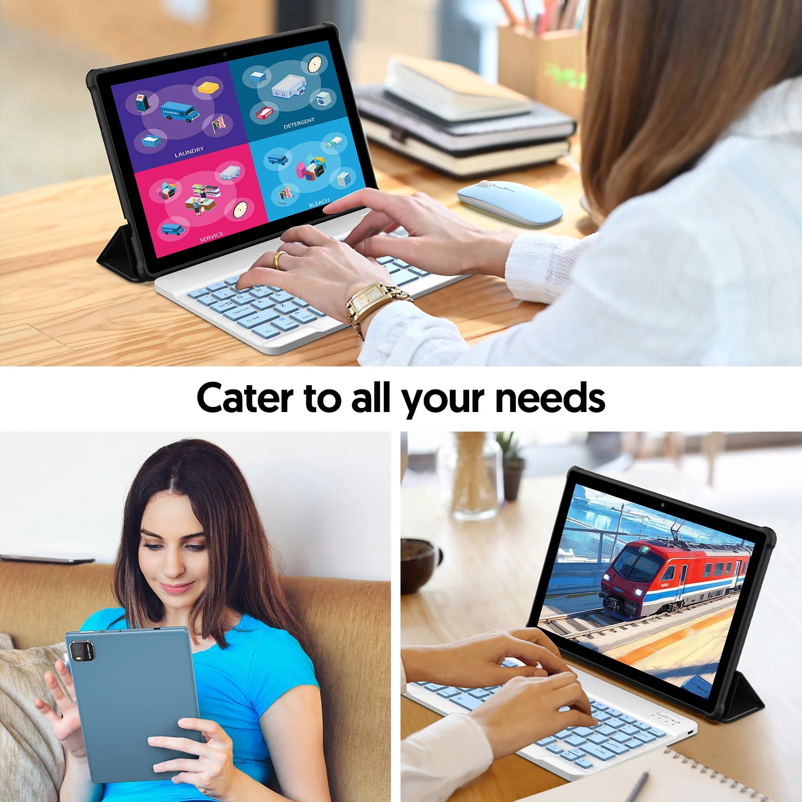 Tablet BAKEN 10 pulgadas Android 15, cuatro núcleos, 12 GB + 64 GB, WiFi 5G