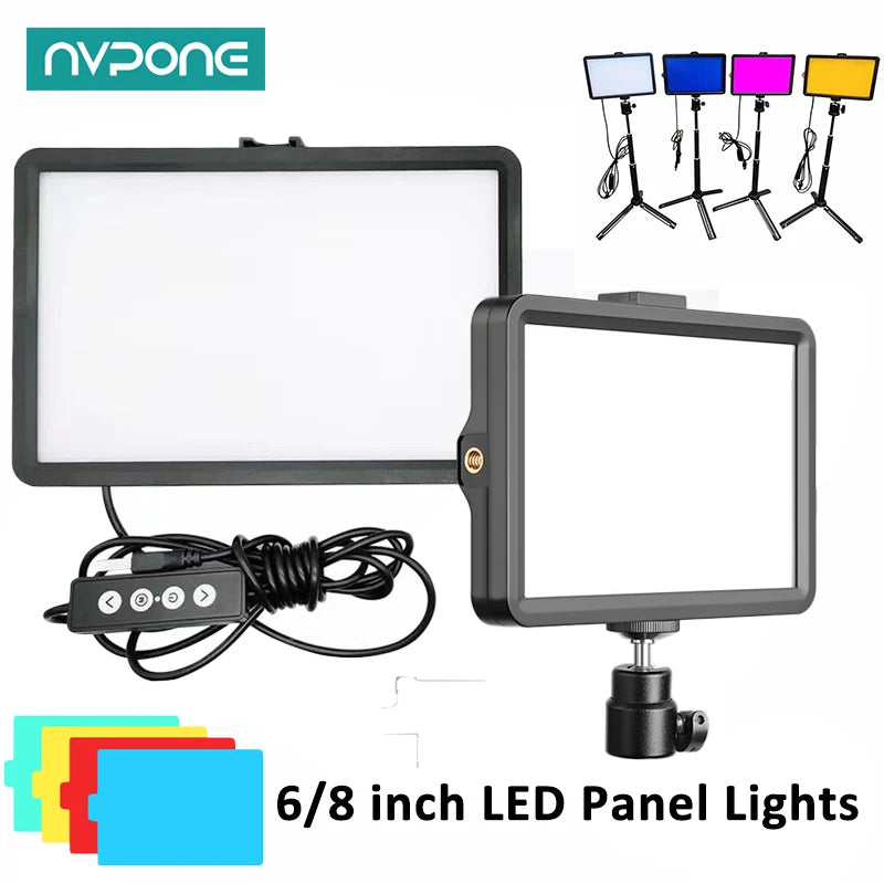 Luz LED Regulable para Video y Fotografía con Trípode 6/8"