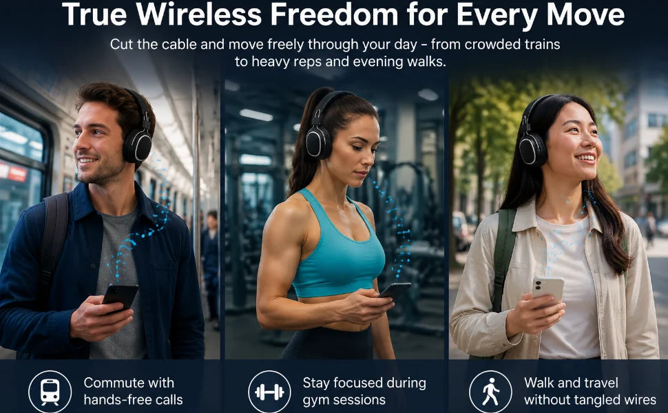 SODO SD-1004 Auriculares Bluetooth 5.3 HiFi Plegables