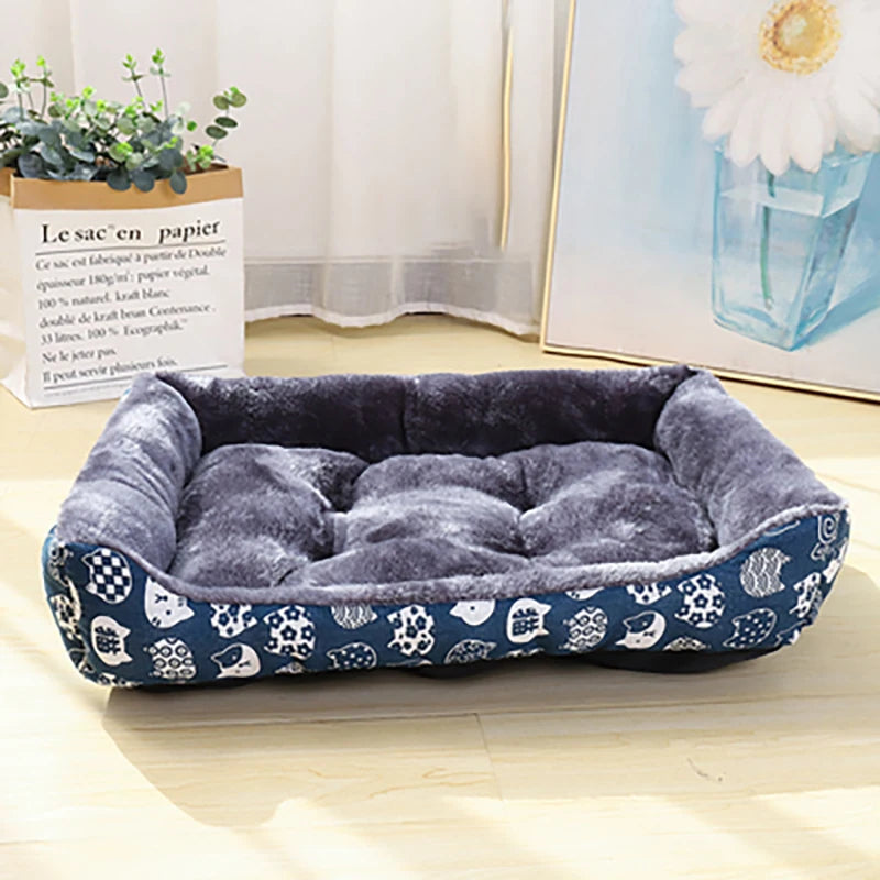 Cama Acolchada con Bordes para Perros y Gatos — Todos los Tamaños