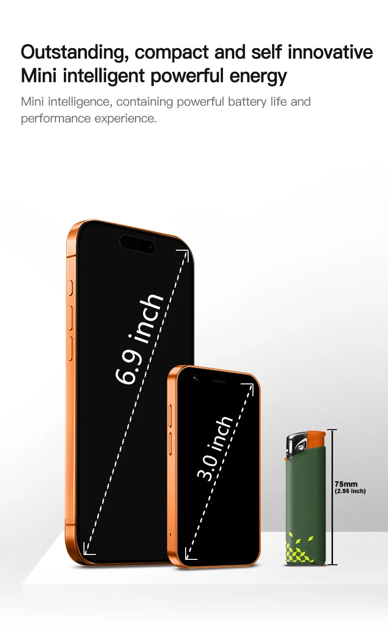 SERVO 18SE Mini Smartphone, pantalla HD de 3,0 pulgadas, 3G WCDMA, 2GB + 16GB, GPS Android, teléfono móvil pequeño, modo de reposo Dual SIM, Play Store