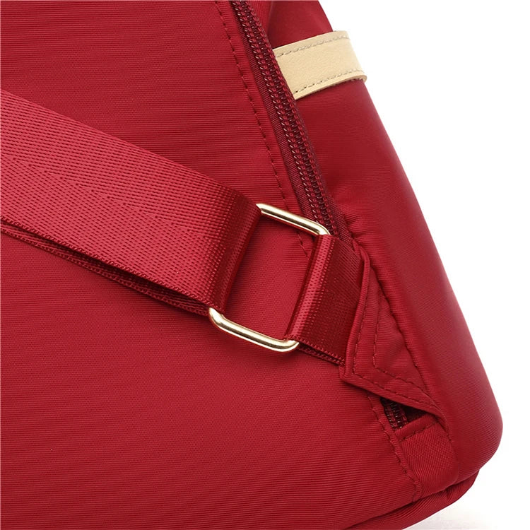 Mochila de mujer de moda, correas ajustables para los hombros, múltiples estilos traseros, cierre de cremallera, forro de poliéster, adecuada para v