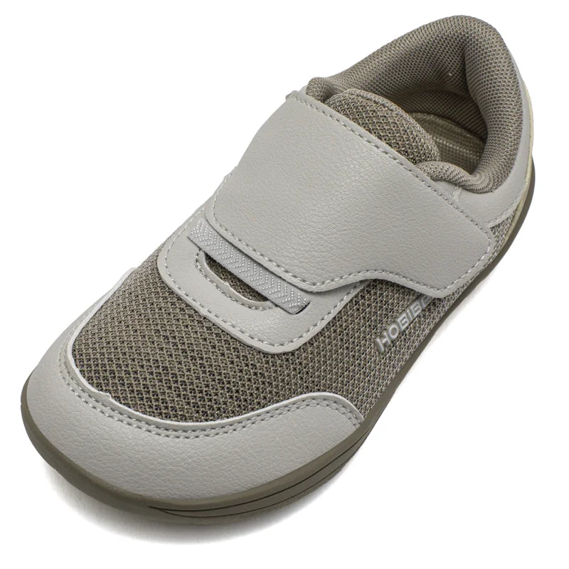 HOBIBEAR Zapatos descalzos con punta ancha para niños, zapatillas informales minimalistas con gancho y bucle, zapatos de malla transpirables sin caída