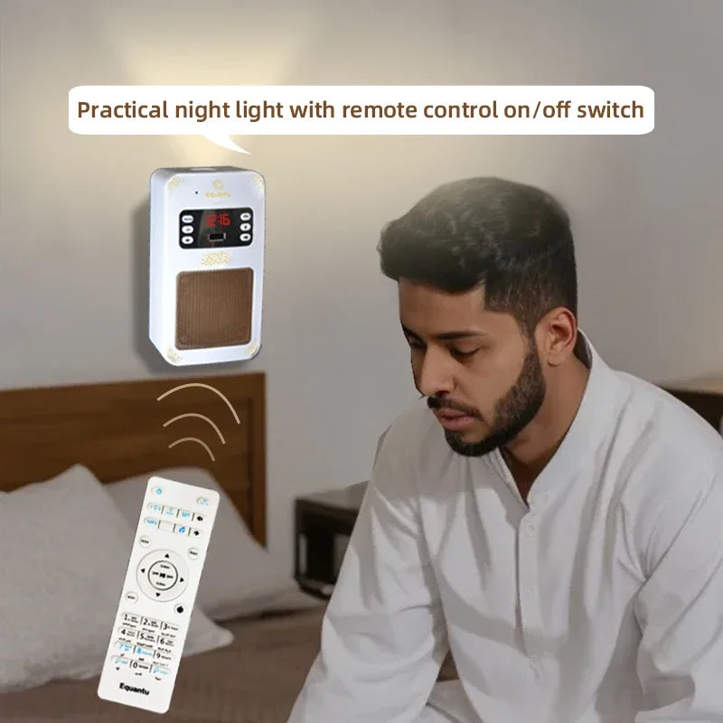 Altavoz Islámico Bluetooth con Corán, Azan y Luz Nocturna