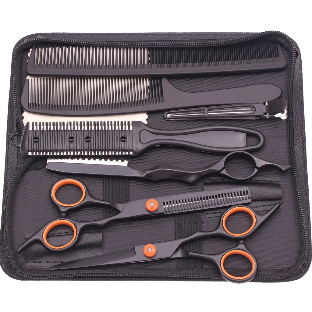 Tijeras para el cabello de 6,0 pulgadas, tijeras de corte profesionales, juego de corte de pelo para peluquería, peluquero y hogar, acero japonés 1001