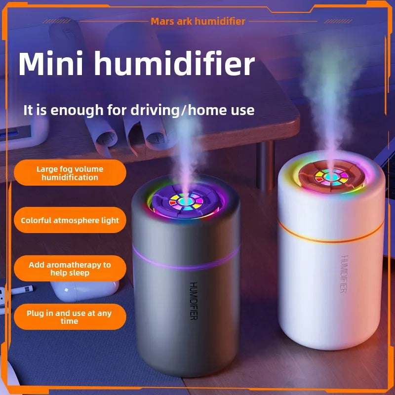 Mini humidificador USB con difusor de aromas y luces de colores