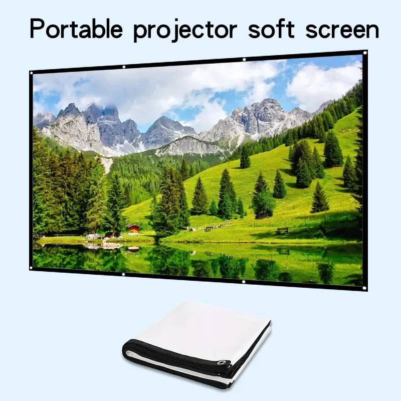 Pantalla de proyección para pared, plegable y fácil de limpiar, 60-150 pulgadas