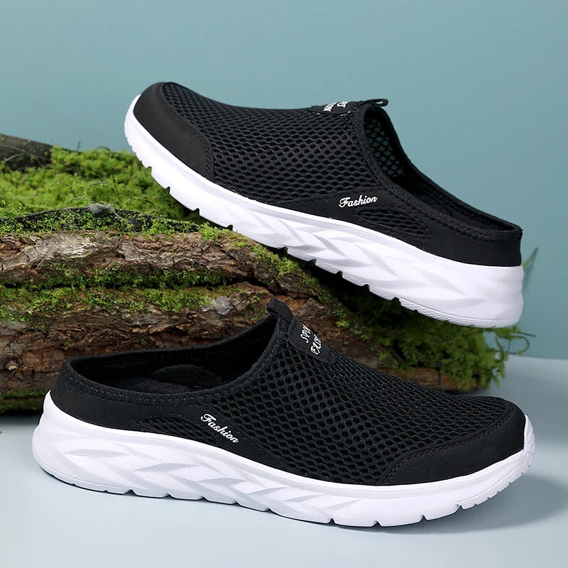 2024 zapatillas de hombre antideslizantes, zapatos informales para hombre, zapatillas planas ligeras para hombre, zapatillas planas transpirables a la moda para exteriores