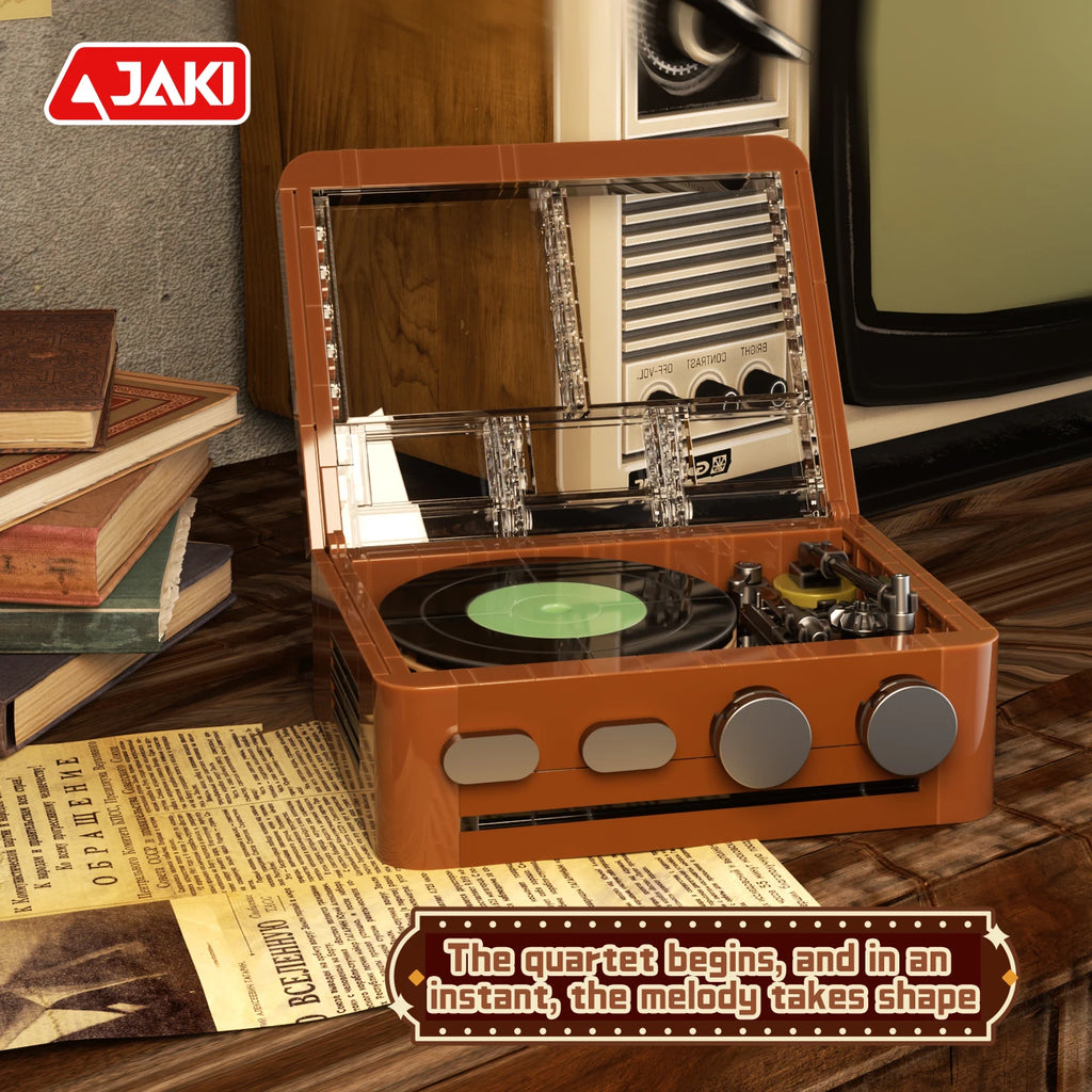 Consola de Juegos de la Serie Electrónica Retro JAKI, Bloques de Construcción de Alta Calidad, Modelo MOC, Ensamblaje Creativo, Adorno, Regalo de Cumpleaños para Niños