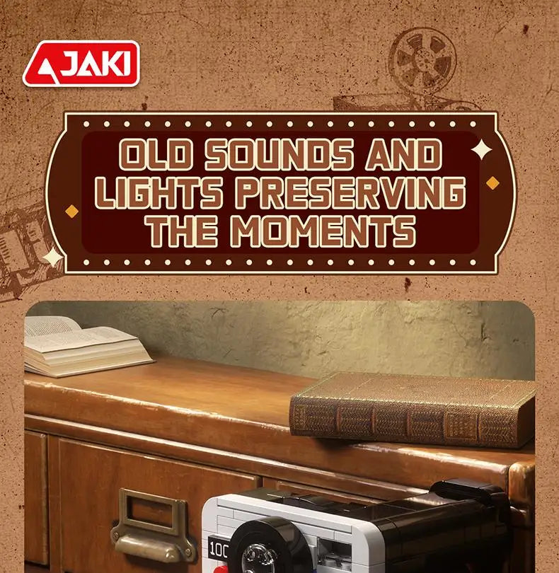 Consola de Juegos de la Serie Electrónica Retro JAKI, Bloques de Construcción de Alta Calidad, Modelo MOC, Ensamblaje Creativo, Adorno, Regalo de Cumpleaños para Niños