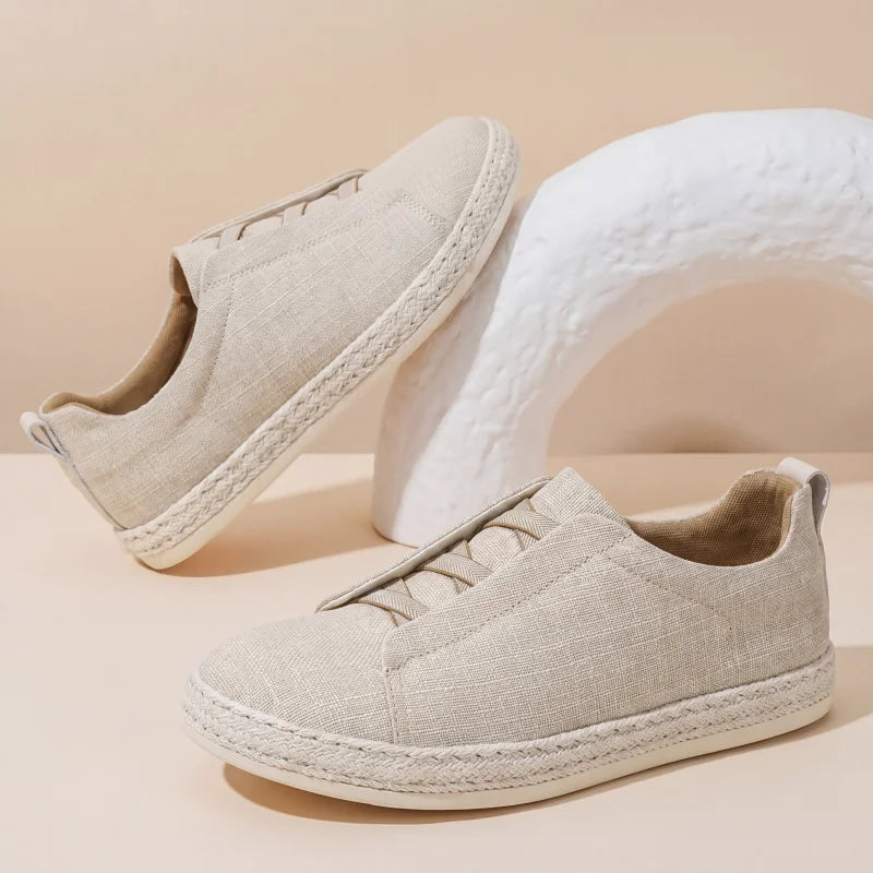 Zapatos de lona para hombre slip-on, ligeros y transpirables