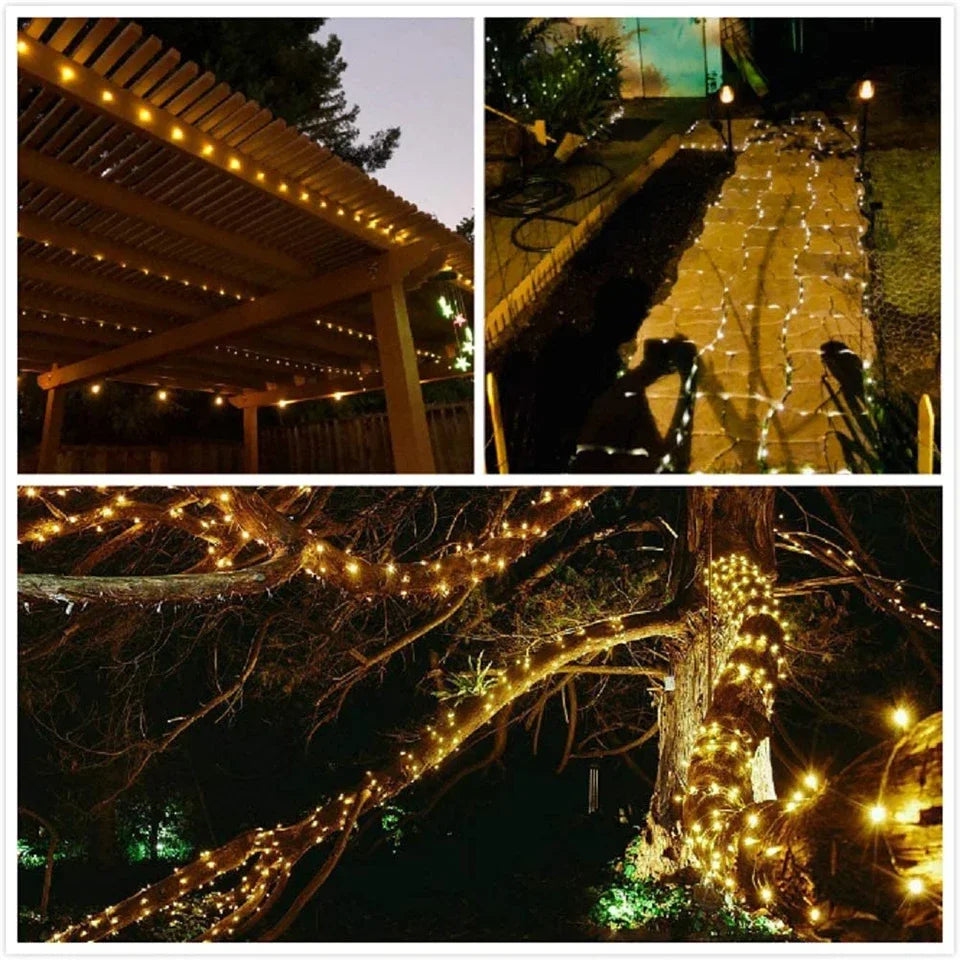 Guirnalda de Luces Solares 1000 LED para Jardín y Fiestas