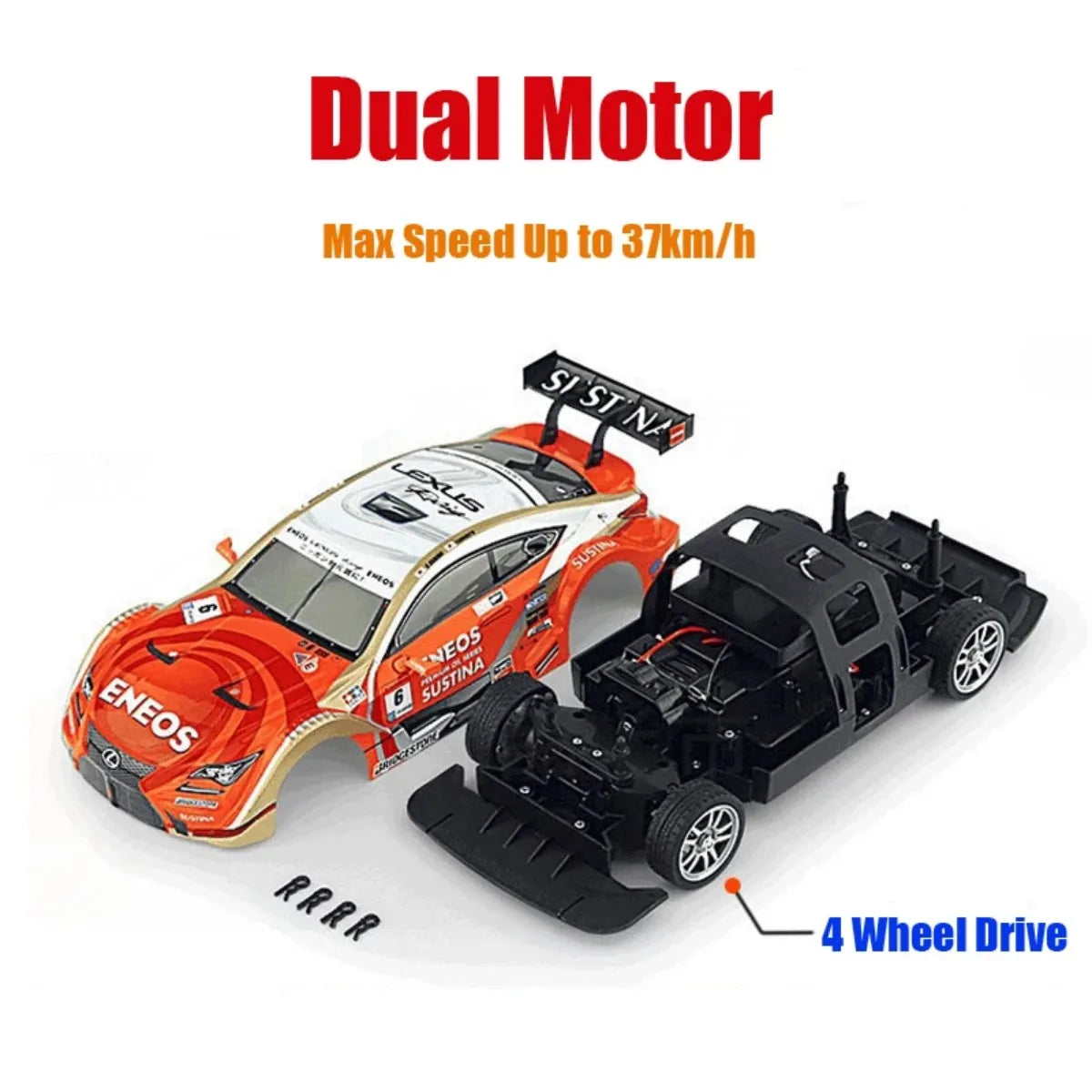 GTR 2,4G Drift Racing Car 4WD todoterreno, vehículo de Control remoto juguetes electrónicos para Hobby para niños coche RC