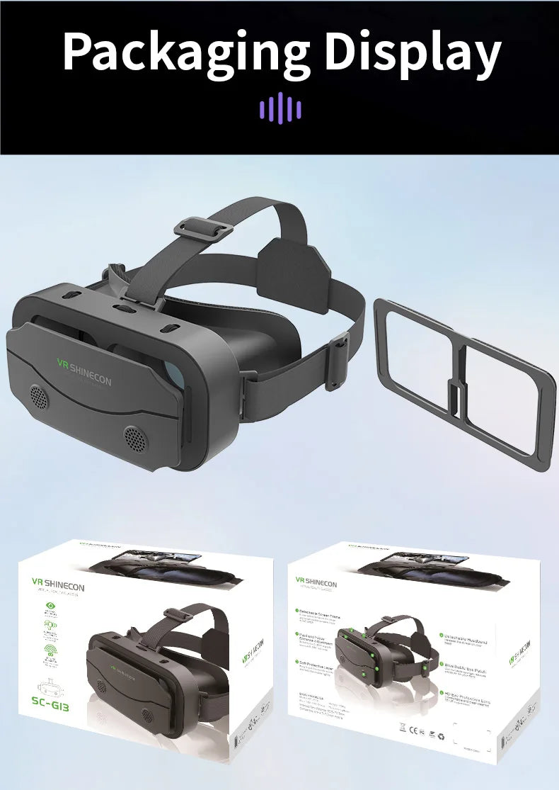 Gafas de realidad Virtual 3D VR, dispositivos de auriculares, lentes de casco, gafas inteligentes para teléfonos inteligentes, teléfono móvil, juego de visor Viar