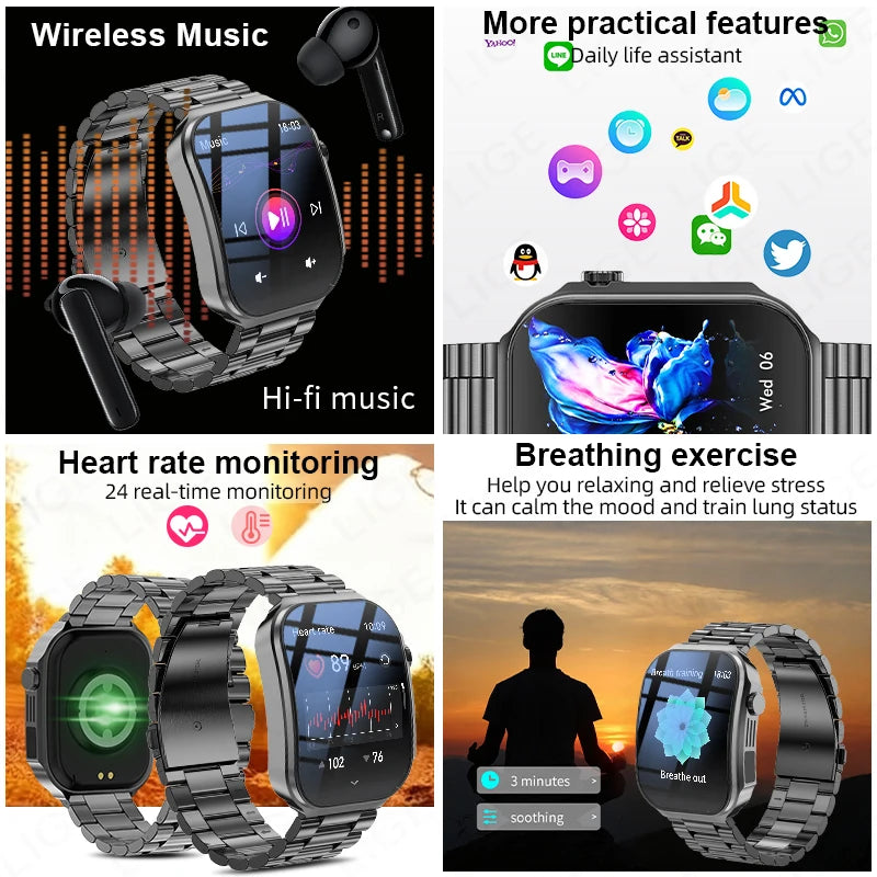 Reloj Inteligente LIGE Pantalla Curva 3D 2.2 Pulgadas