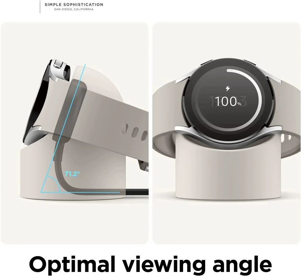 Soporte de carga de silicona Dsktop para Samsung Galaxy Watch 5, 4, 3, 40mm, 42mm, 44mm, 5 Pro, 45mm, Watch Classic, 46mm, Base de carga