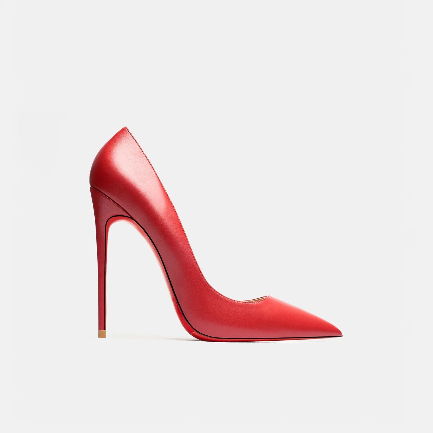 Zapatos de Tacón Alto de Punta Fina para Mujer – Cuero Mate