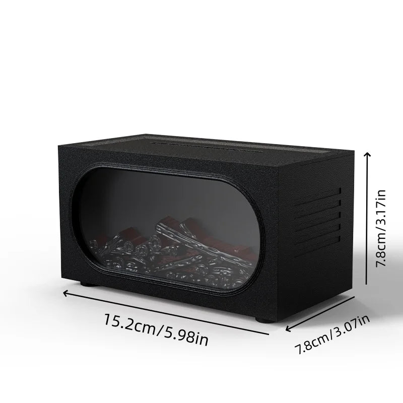 Difusor de aroma para chimenea con luz ambiental de llama, protección de apagado sin agua, salida de niebla fina y grande, humidificación silenciosa