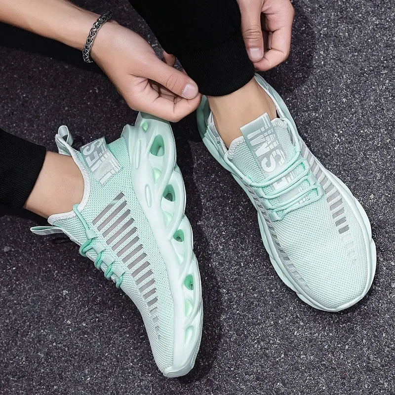 YRZL, zapatos para hombre, zapatillas cómodas, zapatillas transpirables para mujer, par de zapatos para correr, Tenis de malla, zapatos deportivos, talla 36-46, zapatillas para caminar para hombre