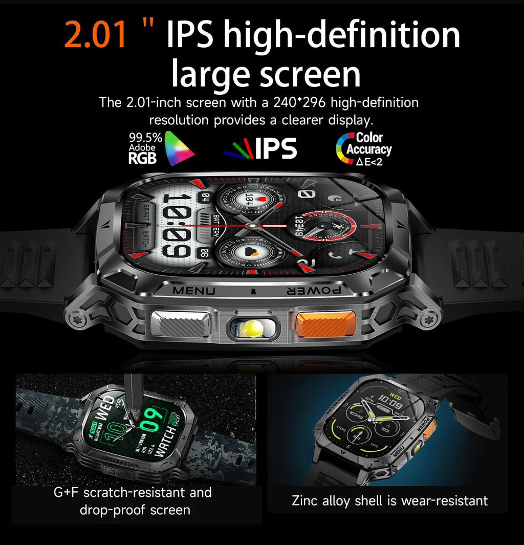 LIGE Reloj Inteligente Militar 1400mAh IP68