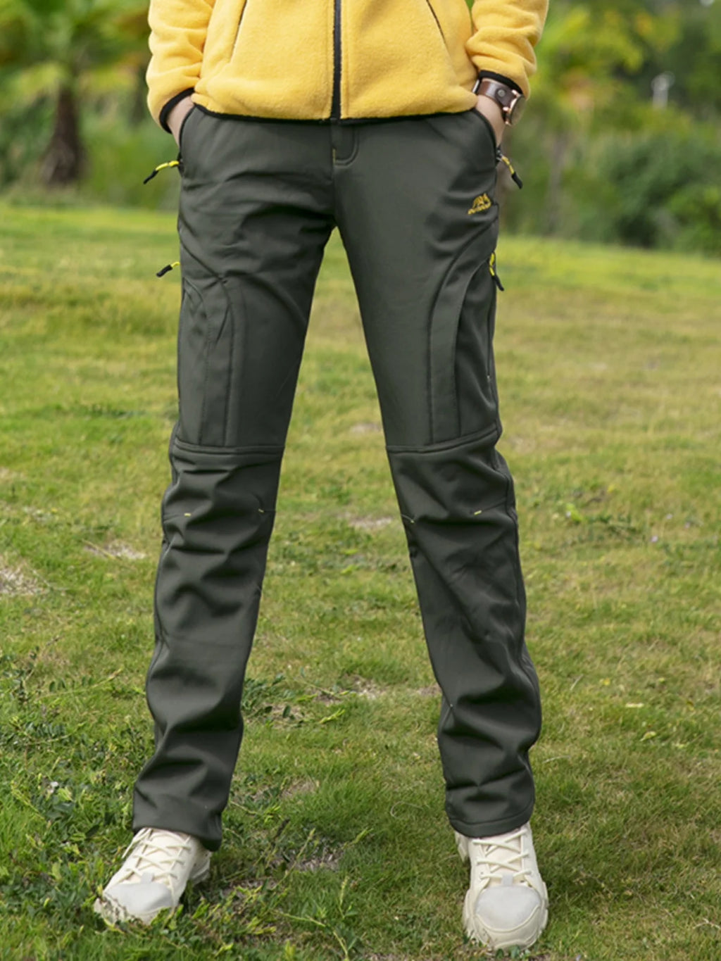 Pantalones de Senderismo Cálidos de Lana Impermeables para Mujer