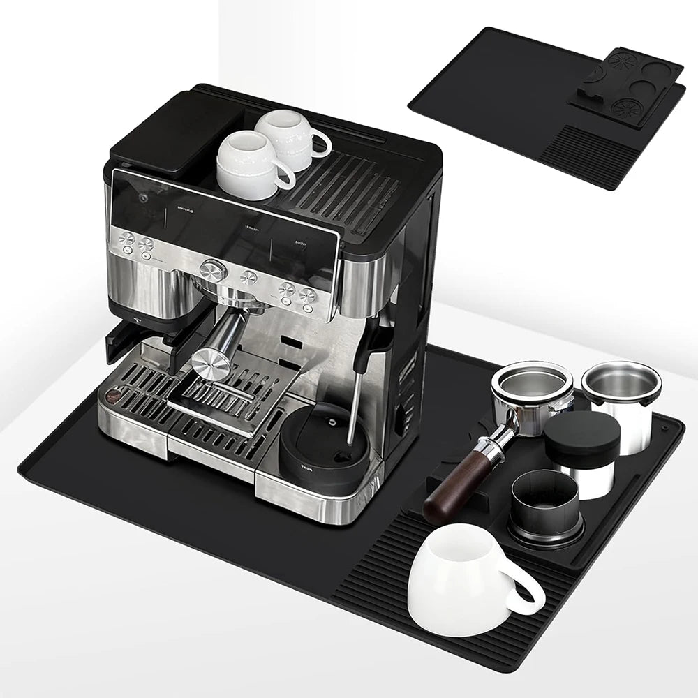 LMETJMA-alfombrilla de silicona para café con alfombrilla desmontable, antideslizante, resistente al calor, para máquina de café expreso Ninja Luxe
