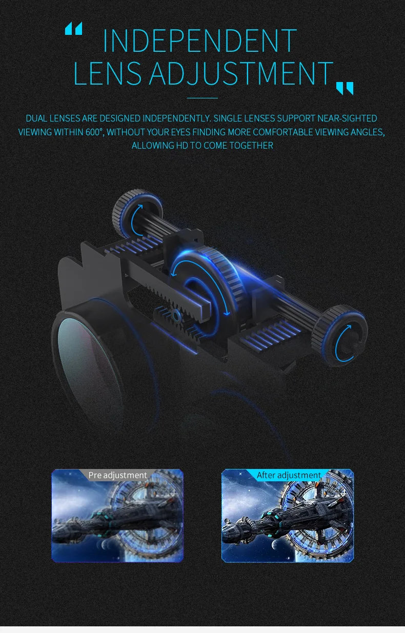 Viar 3D gafas de realidad Virtual VR auriculares casco dispositivos lentes gafas inteligentes para teléfono inteligente Realidade juego móvil Hedset