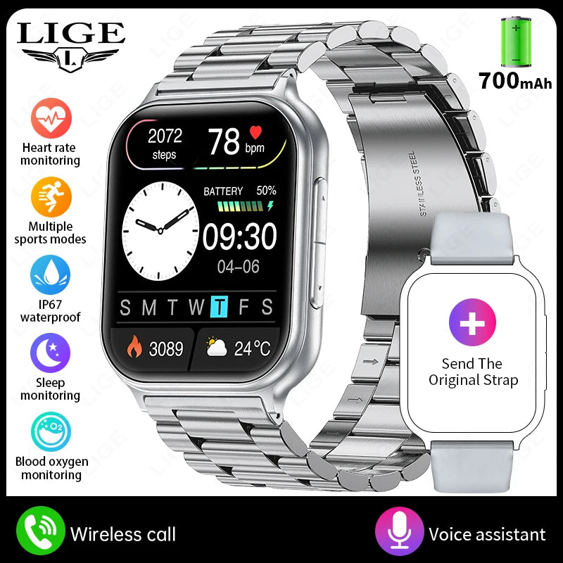 Smartwatch 2026 con pantalla AMOLED 1,83", batería 700 mAh y llamadas Bluetooth